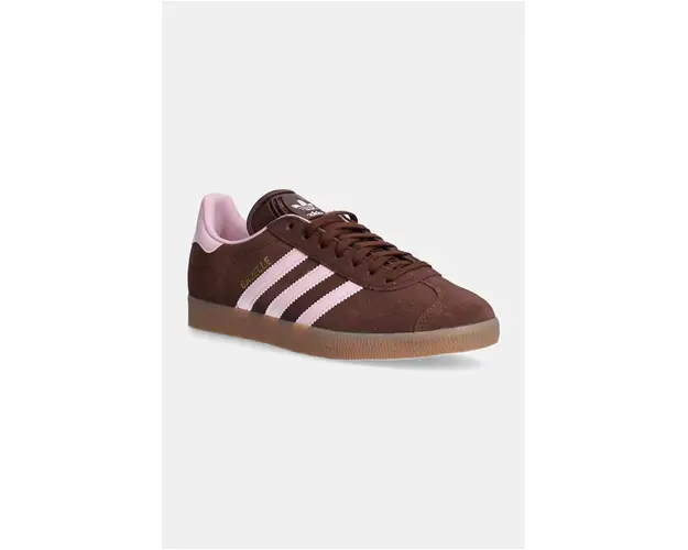 adidas Originals sneakers din piele intoarsa GAZELLE culoarea maro, JH5666