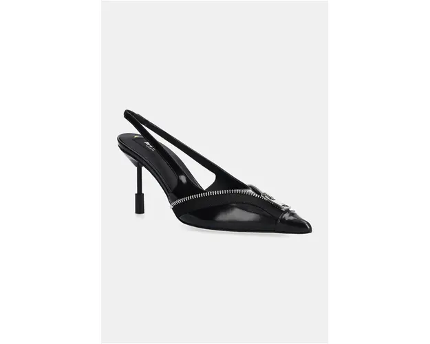 MSGM stilettos de piele culoarea negru, 3742MDS934