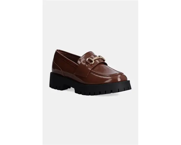 Steve Madden mocasini de piele Lando-CN femei, culoarea bej, cu platforma, SM11002936