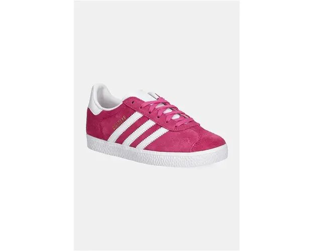 adidas Originals sneakers de piele intoarsa pentru copii GAZELLE C culoarea roz, IF9806
