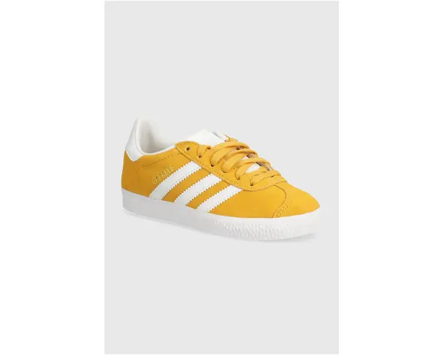 adidas Originals sneakers de piele intoarsa pentru copii GAZELLE C culoarea galben, IF9808