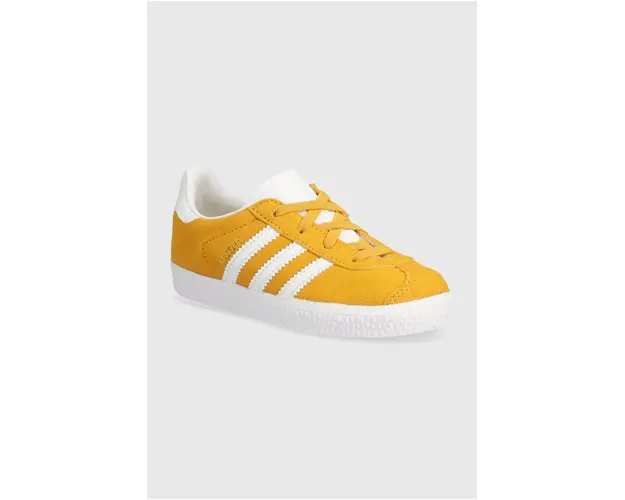 adidas Originals sneakers de piele intoarsa pentru copii GAZELLE CF EL culoarea galben, IH0361