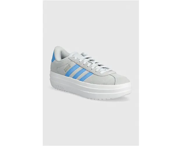 adidas sneakers de piele intoarsa pentru copii VL COURT BOLD culoarea gri, IH8033