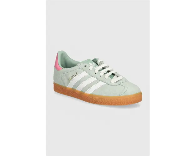 adidas Originals sneakers pentru copii GAZELLE C culoarea turcoaz, ID6555