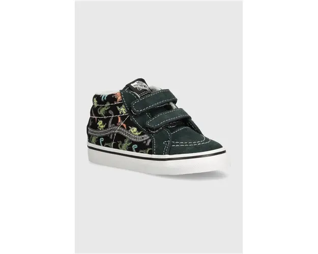 Vans adidasi de piele intoarsa pentru copii SK8-Mid Reissue culoarea verde, VN000CQ0BS51