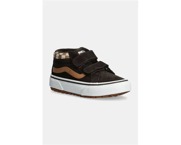 Vans adidasi de piele intoarsa pentru copii MTE SK8-Mid Reissue culoarea maro, VN000D10BF21