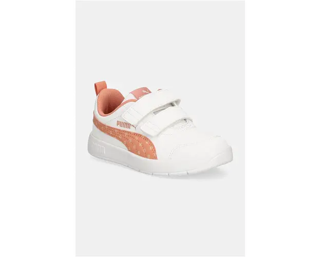 Puma sneakers pentru copii Courtflex V3 Dotty culoarea portocaliu, 398758