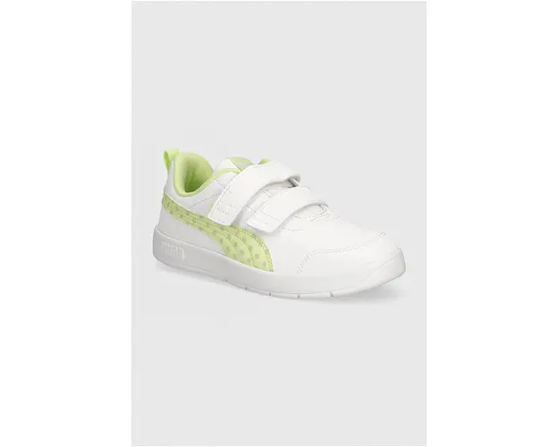 Puma sneakers pentru copii Courtflex V3 Dotty culoarea verde, 398758