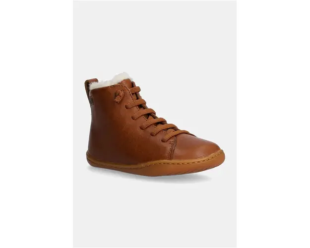 Camper ghete de iarna pentru copii din piele Peu Cami culoarea maro, K900325.003