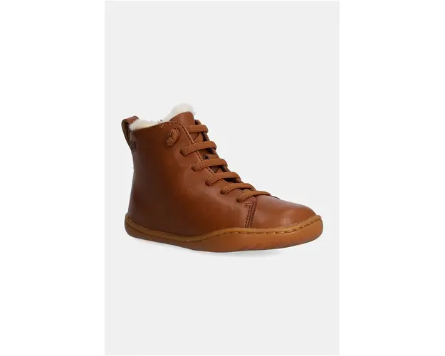 Camper ghete de iarna pentru copii din piele Peu Cami culoarea maro, K900325.003