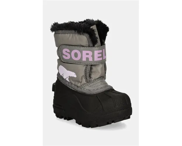 Sorel cizme de iarna copii TODDLER SNOW COMMAND culoarea gri, 2114102