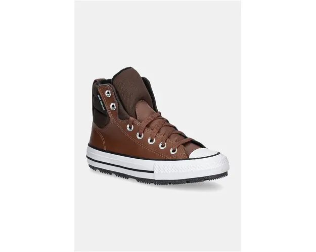 Converse tenisi de piele pentru copii CHUCK TAYLOR AS BERKSHIRE BOOT culoarea maro, A08442C
