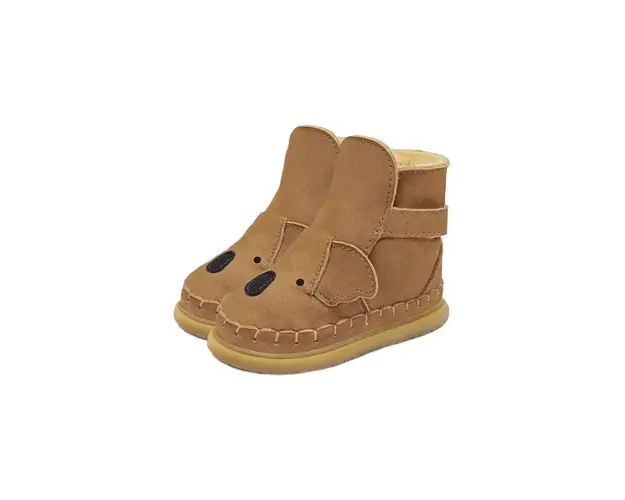 Donsje cizme de iarna pentru copii din piele intoarsa Dubu Classic Shoes Koala culoarea bej, 1500407