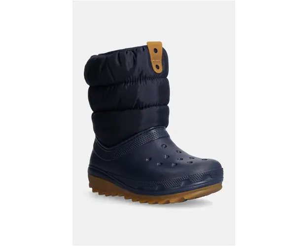Crocs cizme de iarna copii CLASSIC NEO PUFF BOOT culoarea albastru marin, 207684