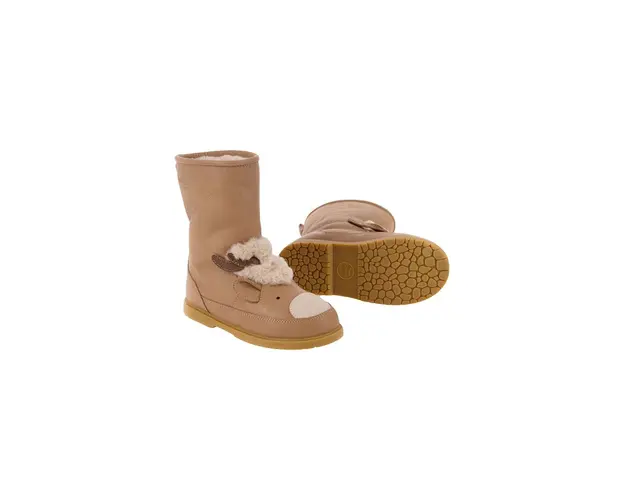 Donsje ghete de iarna pentru copii din piele Wadudu Exclusive Boots Reindeer culoarea maro, 2022119
