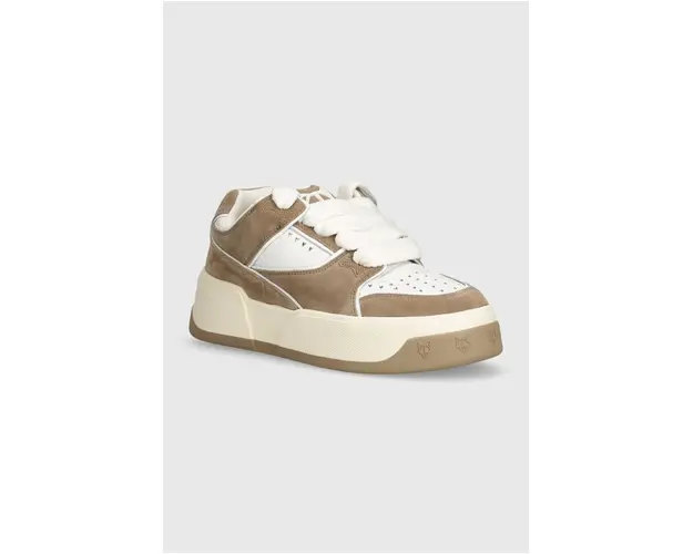 Naked Wolfe sneakers din piele culoarea bej, Kash Suede Taupe