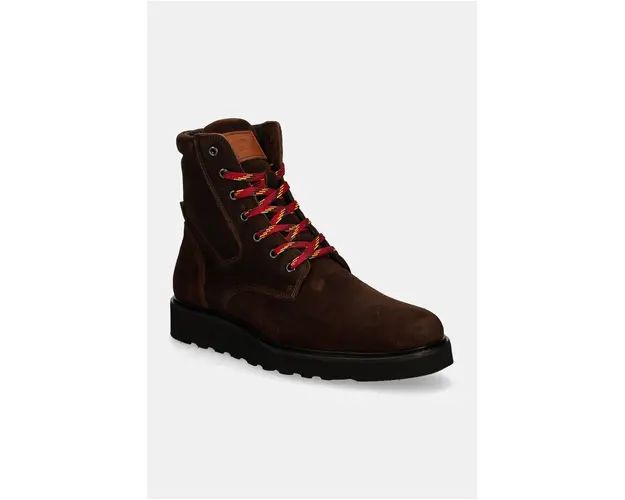 PS Paul Smith pantofi de piele intoarsa Buck barbati, culoarea maro, M2S.BUC01.NSUE