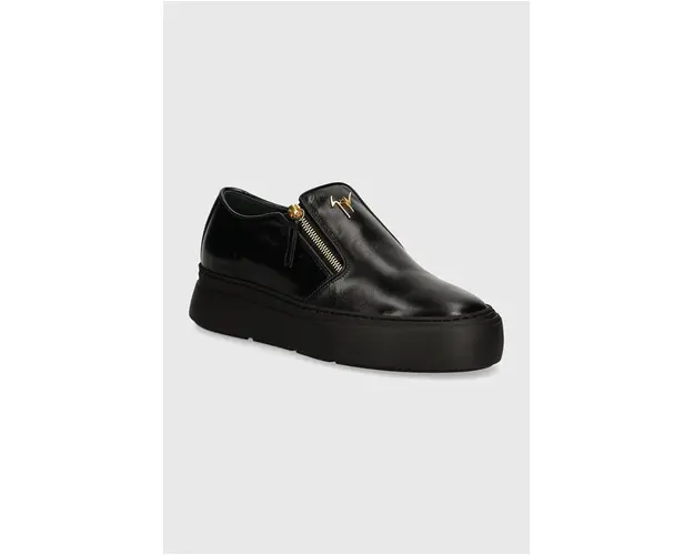 Giuseppe Zanotti pantofi de piele Alec barbati, culoarea negru, EU40010.013