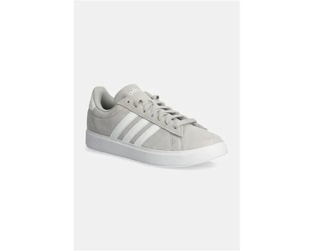 adidas sneakers din piele intoarsa Grand Court culoarea gri, ID2970