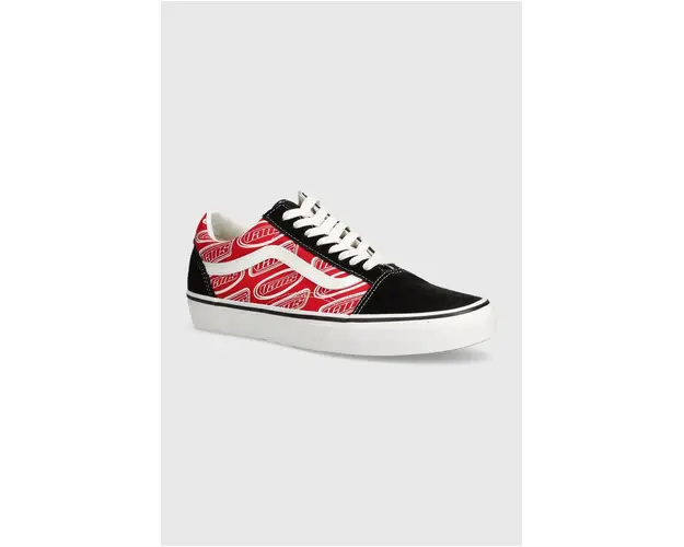 Vans tenisi Old Skool barbati, culoarea rosu, VN000CT8CJH1