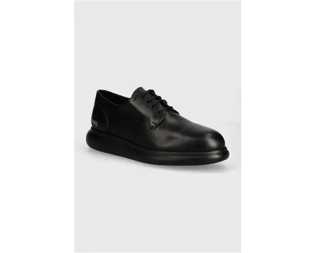 Karl Lagerfeld pantofi de piele GRANBY barbati, culoarea negru, KL22330