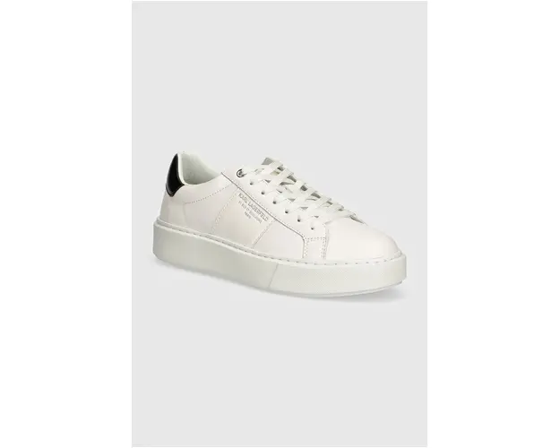 Karl Lagerfeld sneakers din piele MAXI KUP culoarea alb, KL52221