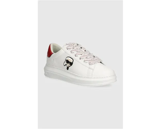 Karl Lagerfeld sneakers din piele KAPRI MENS culoarea alb, KL52528