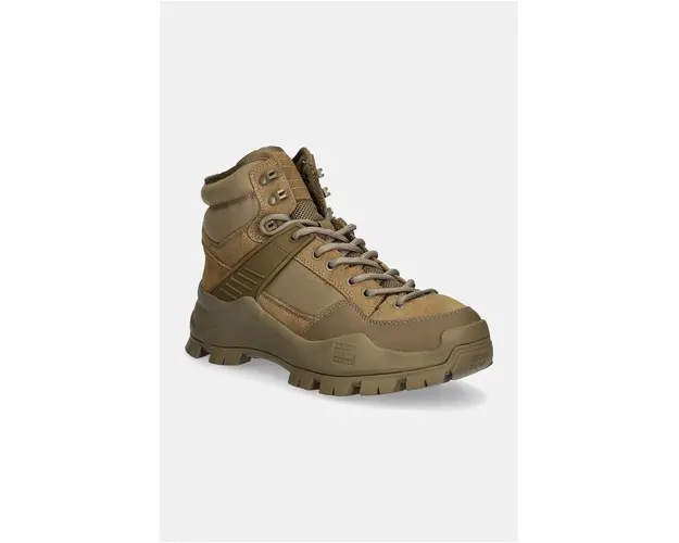 Tommy Jeans pantofi inalti TJM URBAN HIBRYD BOOT barbati, culoarea verde, EM0EM01489