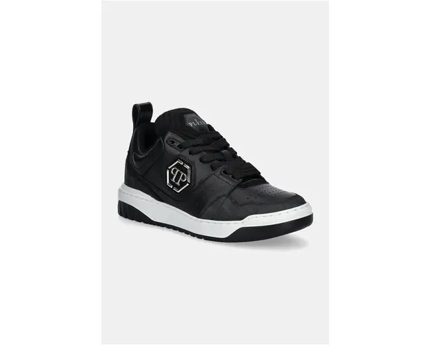 Philipp Plein sneakers din piele Croco Lo-Top culoarea negru, MSC3959 PLE005N 02