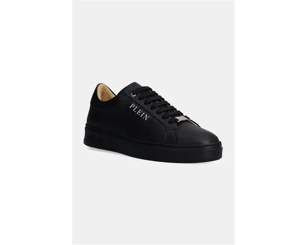 Philipp Plein sneakers din piele Nappa Lo-Top culoarea negru, USC0657 PLE010N 0202