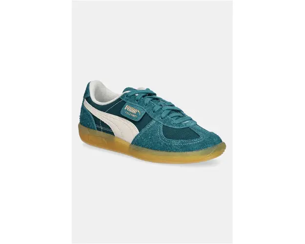 Puma sneakers din piele intoarsa Palermo Vintage culoarea verde, 396841