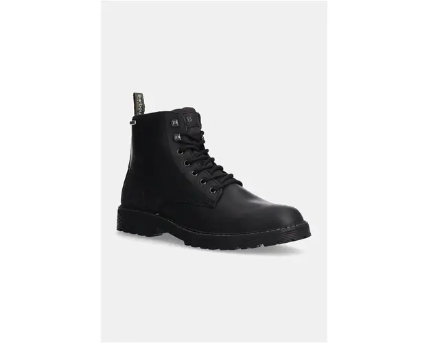 Barbour pantofi inalti de piele Harvey barbati, culoarea negru, MFO0772BK12