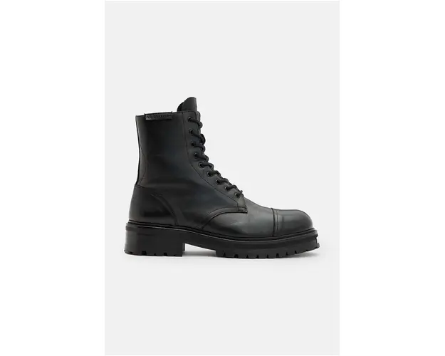 AllSaints ghete de piele Hank Boot barbati, culoarea negru, M004FB