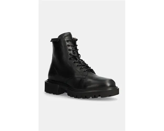 AllSaints ghete de piele Vaughan Boot barbati, culoarea negru, M049FB