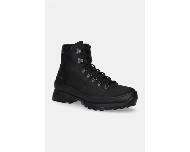 Common Projects bocanci de piele Hiking Boot barbati, culoarea negru, 2454