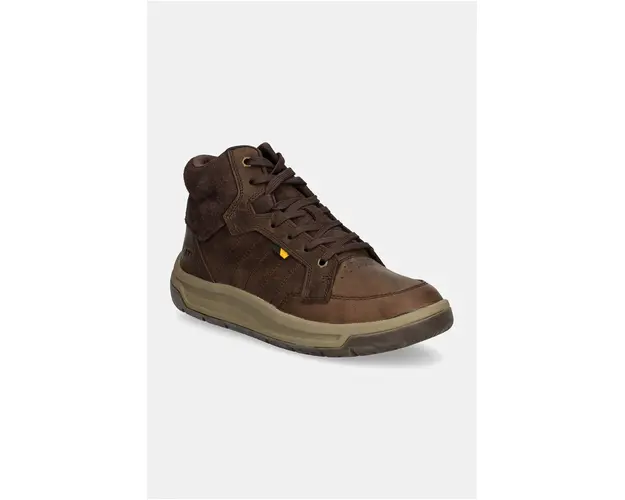 Caterpillar sneakers din piele APA CUSH MID culoarea maro, P725923