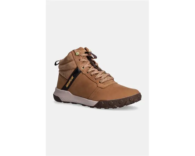 Caterpillar sneakers din piele HEX READY MID culoarea maro, P726023