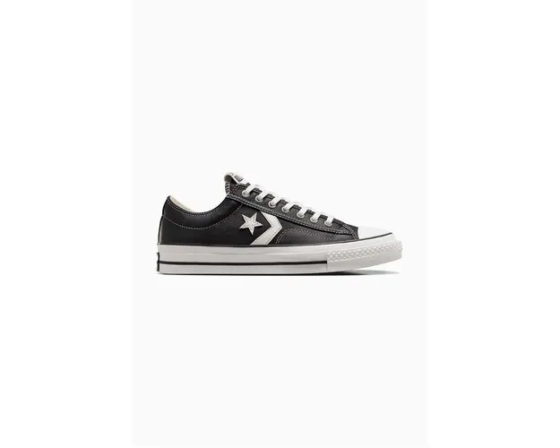 Converse tenisi de piele Star Player 76 barbati, culoarea negru, A06204C