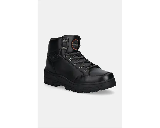 Napapijri ghete de piele HERB barbati, culoarea negru, NP0A4ILN.041