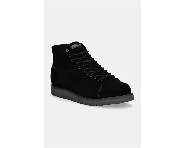 Napapijri pantofi de piele intoarsa CONIFER barbati, culoarea negru, NP0A4IKR.041