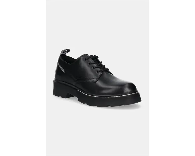 Karl Lagerfeld pantofi de piele KAMDEN barbati, culoarea negru, KL10420