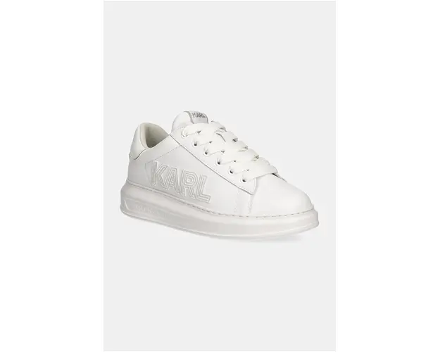 Karl Lagerfeld sneakers din piele KAPRI culoarea alb, KL52561