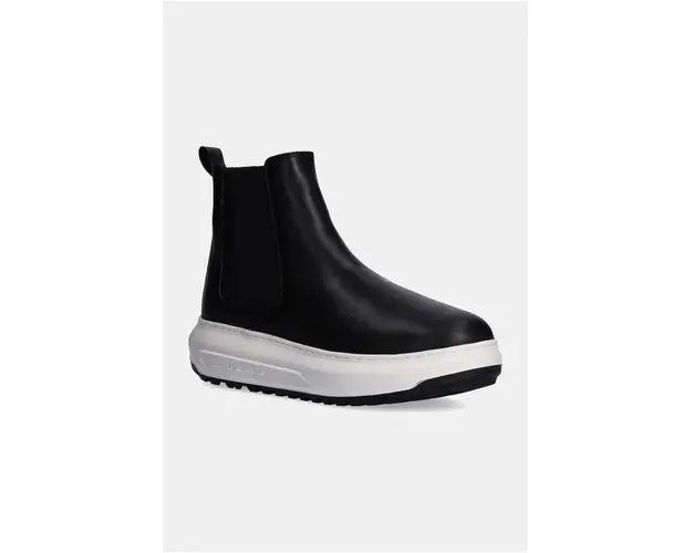 Karl Lagerfeld ghete chelsea de piele KAPRI LUG barbati, culoarea negru, KL57540
