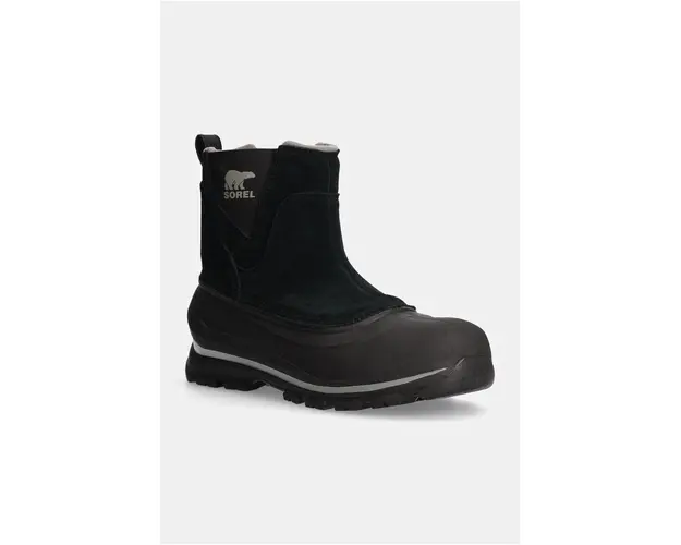 Sorel pantofi de piele intoarsa BUXTON PULL ON WP 24 barbati, culoarea negru, 2084911010