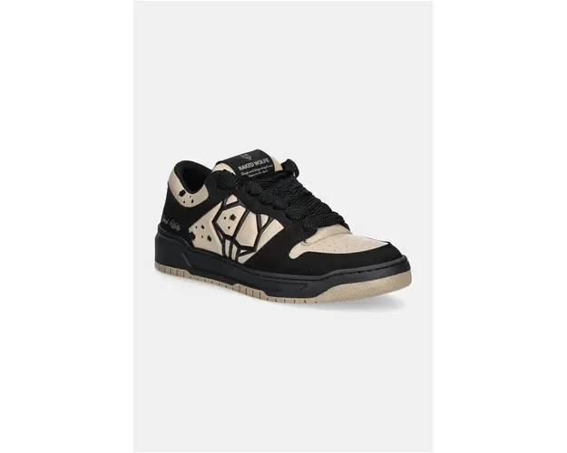 Naked Wolfe sneakers din piele CM-00 culoarea negru, CM-00 Black Nubuck Latte Lth