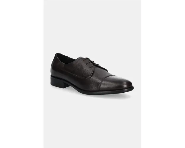 BOSS pantofi de piele Colby barbati, culoarea maro, 50529089