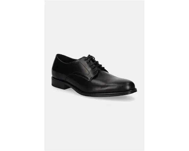 Hackett London pantofi de piele DUKE MASTER barbati, culoarea negru, HMS21407