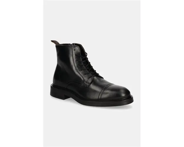 Hackett London ghete de piele EGMONT RANGE barbati, culoarea negru, HMS21411