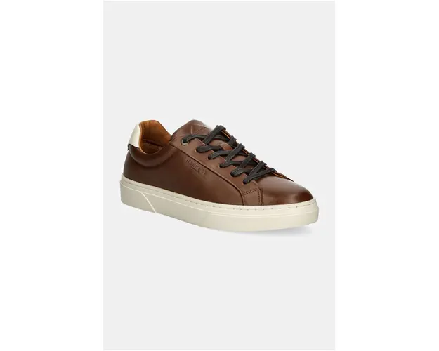 Hackett London sneakers din piele HACKNEY CLASSIC culoarea maro, HMS21417