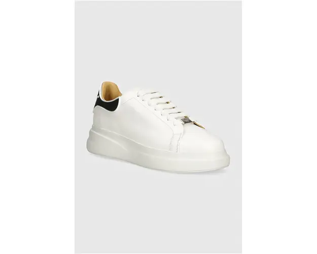 Philipp Plein sneakers din piele Lo-Top Mega Star culoarea alb, USC0599 PLE005N 01